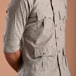 Men's Green Tint Hunting Shirt | Printed Cotton Outdoor Wear | Comfort & Style